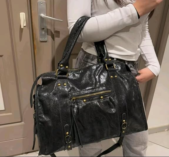 BorsaErisé® Erisé brillant SAC EN CUIR idéal pour la rentrée