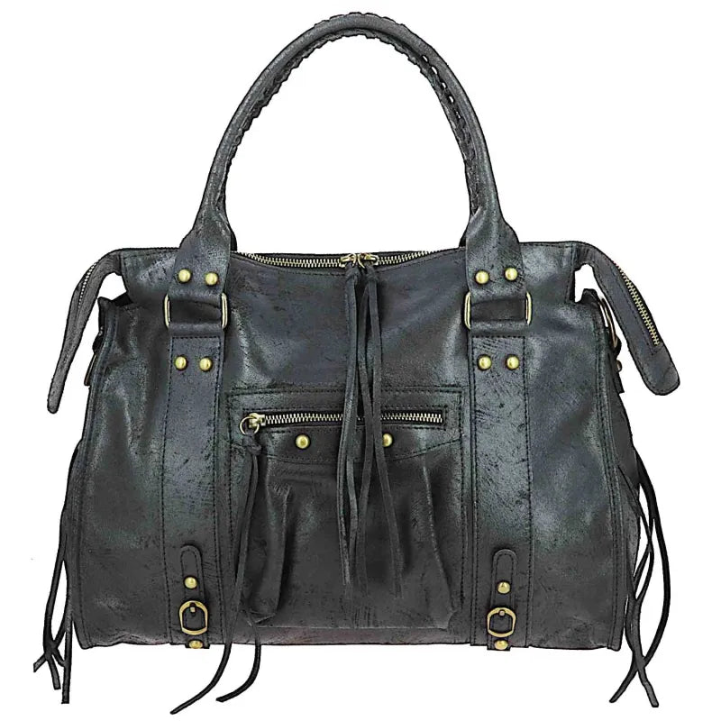 Saccy® SAC EN CUIR Brossé Le Sac de cours idéal pour la rentrée Fabriquer en Italie