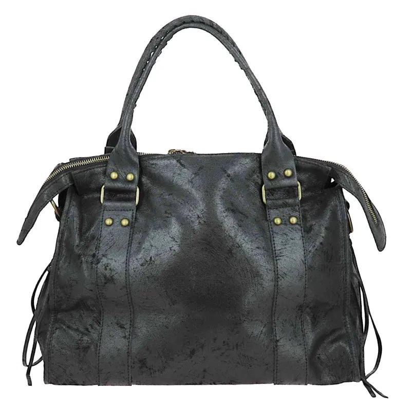 Saccy® SAC EN CUIR Brossé Le Sac de cours idéal pour la rentrée Fabriquer en Italie