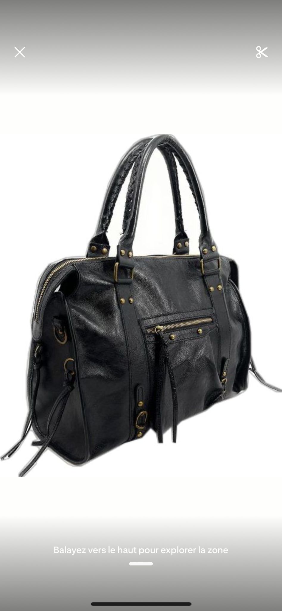 BorsaErisé® Erisé brillant SAC EN CUIR idéal pour la rentrée